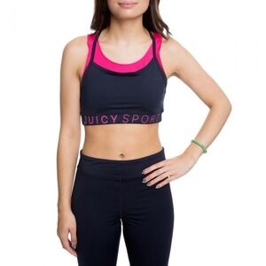 JUICY Couture Sport Activewear Sports Bra Gym Blue Pink Women's Size S *NEW* $48
